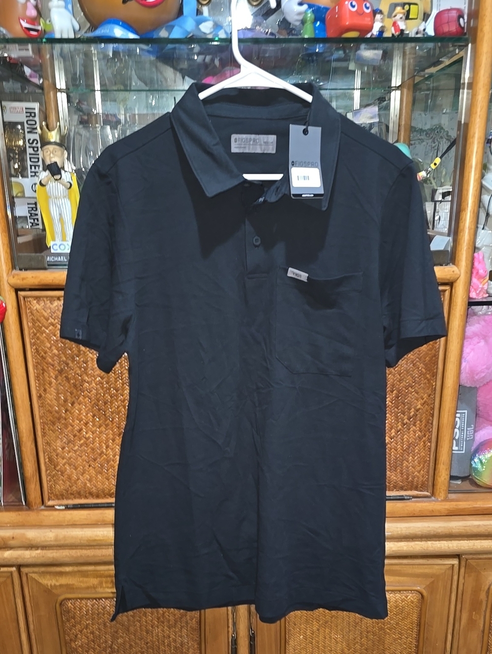FIGS TECHNICAL PIQUE SCRUB POLO